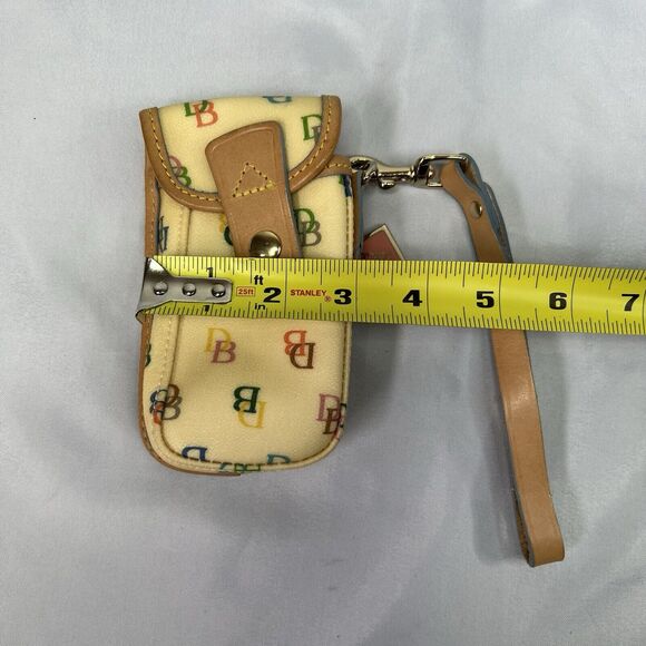 Vintage Dooney & Bourke Coated Canvas Monogram Wristlet Cellcarrier circa 2000 - Picture 7 of 7